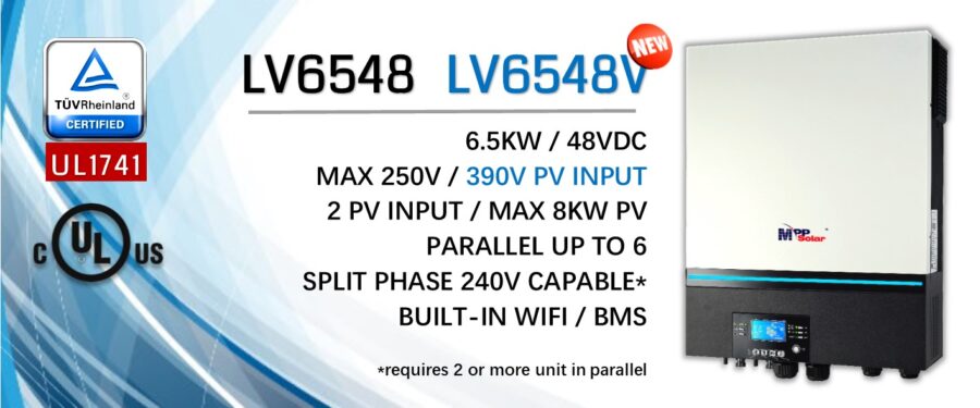 MPP Solar LV6548 Hybrid Solar Inverter UL Listed 120V (Battery Optiona -  ShopSolar.com